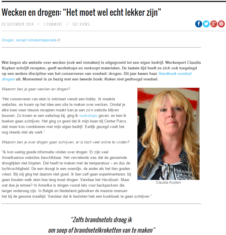 Interview Claudia Kuyken online blad toekomt